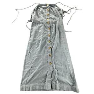 Patrons of Peace Blue Chambray Button Down Midi Skirt Women's Size XS